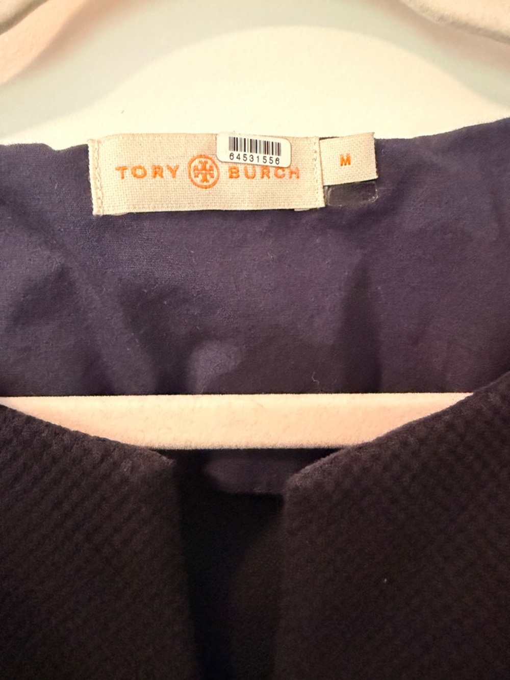 Tory Burch Navy Sleeveless Shift Dress with Gold Buttons - Picture 3 of 9